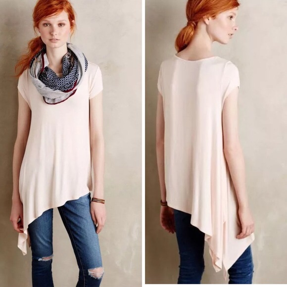 Anthropologie Tops - Anthro Bordeaux | Orange Asymmetrical Swing Tunic